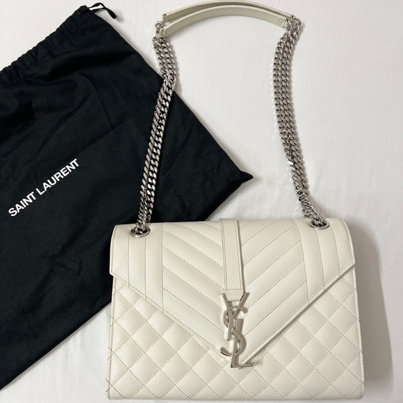 Yves Saint Laurent Handbags - YSL Yves Saint Laurent Envelope Quilted Grain Shoulder Bag Crossbody Purse